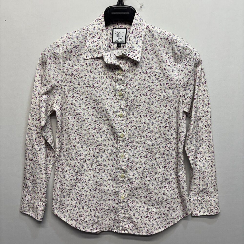 Rochelle Behrens Women The Shirt Button Down Top Size Medium Floral D123 -8